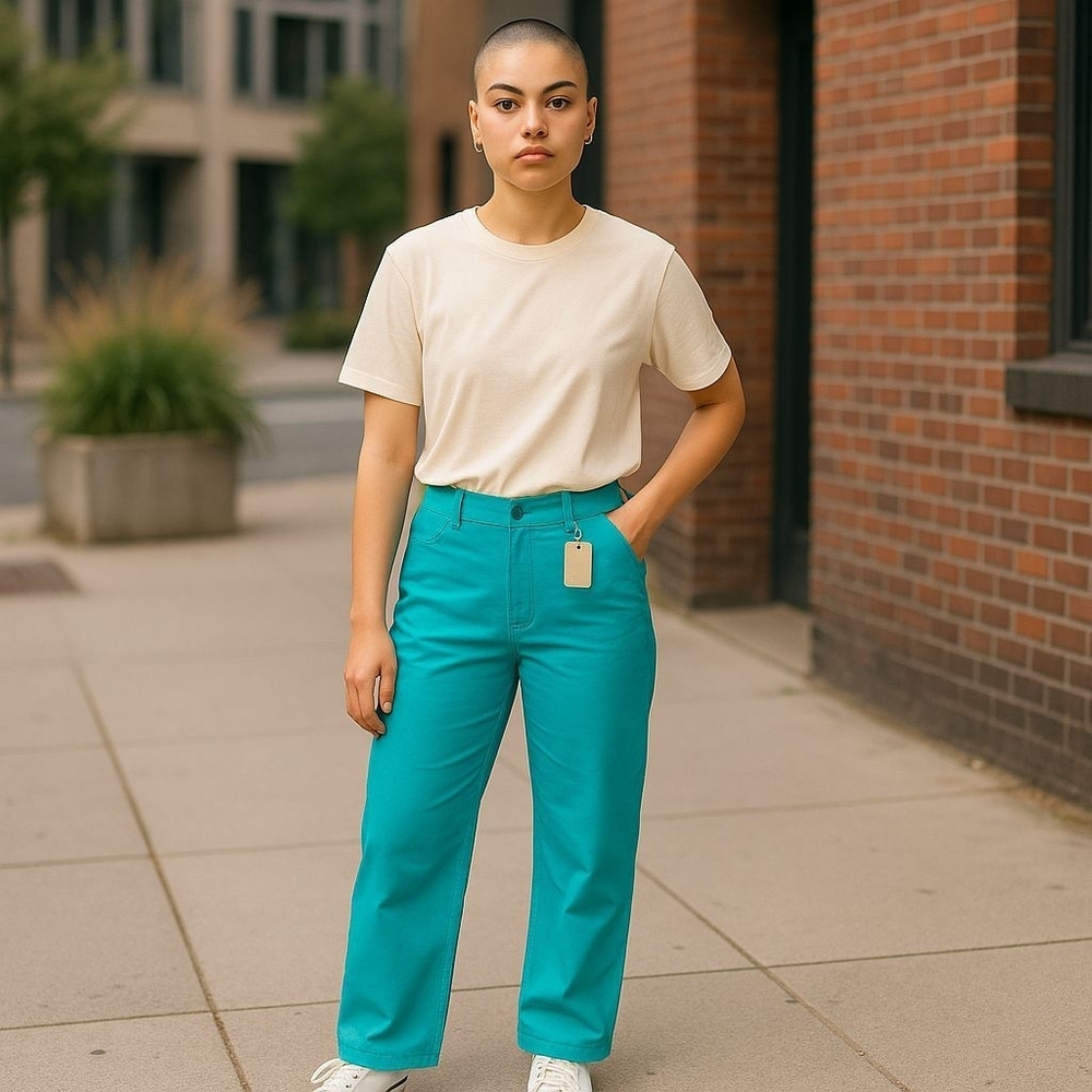 NWT St. John's Bay Turquoise Capri Pant